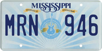 MS license plate MRN946