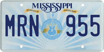 MS license plate MRN955