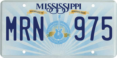 MS license plate MRN975