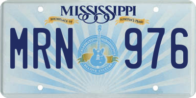 MS license plate MRN976