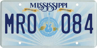 MS license plate MRO084