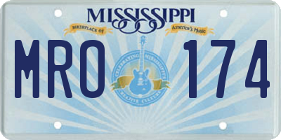 MS license plate MRO174