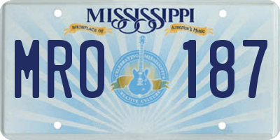 MS license plate MRO187