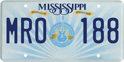 MS license plate MRO188