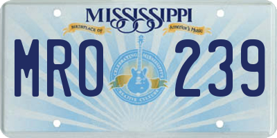 MS license plate MRO239