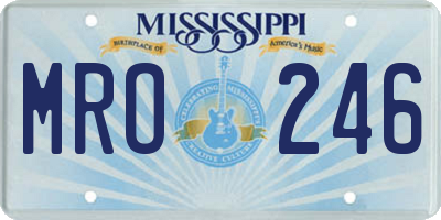 MS license plate MRO246