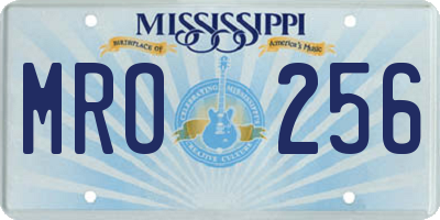 MS license plate MRO256