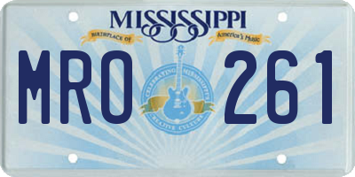 MS license plate MRO261