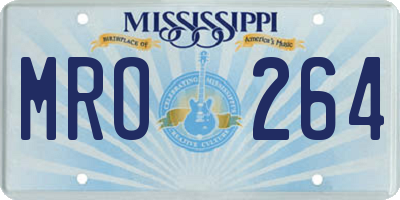 MS license plate MRO264