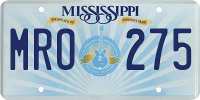 MS license plate MRO275