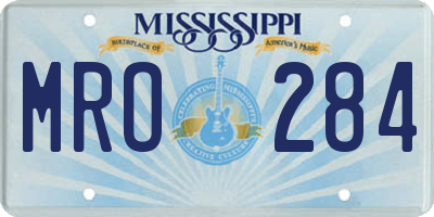 MS license plate MRO284