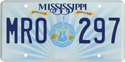 MS license plate MRO297