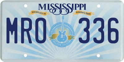 MS license plate MRO336