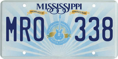 MS license plate MRO338