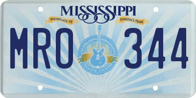 MS license plate MRO344
