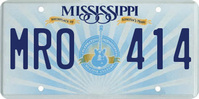 MS license plate MRO414