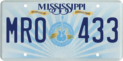 MS license plate MRO433