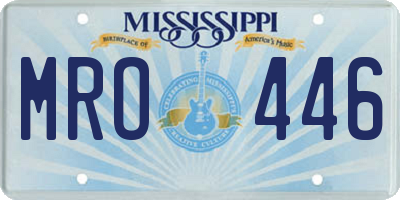 MS license plate MRO446