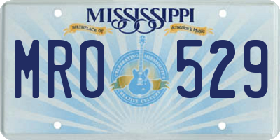 MS license plate MRO529