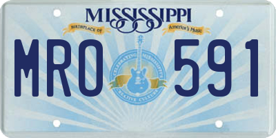 MS license plate MRO591