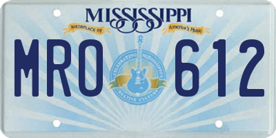 MS license plate MRO612