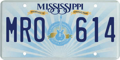 MS license plate MRO614