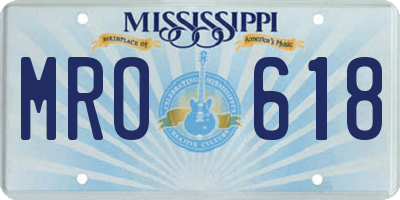 MS license plate MRO618