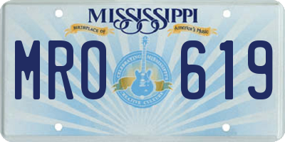MS license plate MRO619