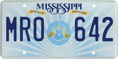 MS license plate MRO642
