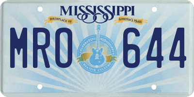 MS license plate MRO644