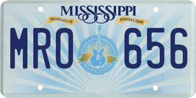 MS license plate MRO656