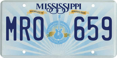 MS license plate MRO659