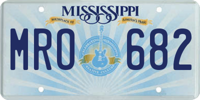 MS license plate MRO682