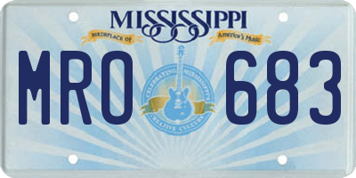 MS license plate MRO683