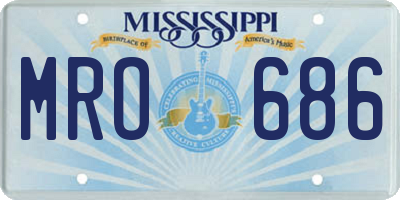 MS license plate MRO686