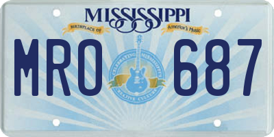 MS license plate MRO687