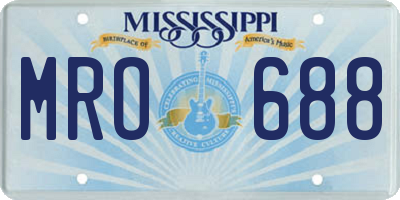 MS license plate MRO688