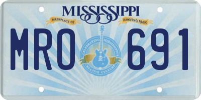 MS license plate MRO691
