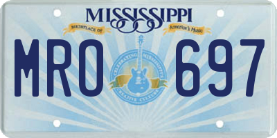 MS license plate MRO697