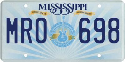 MS license plate MRO698