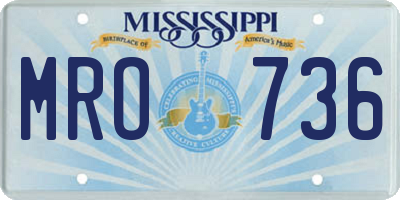 MS license plate MRO736