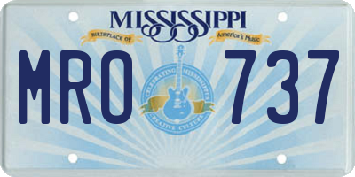 MS license plate MRO737