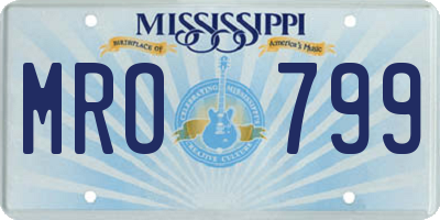 MS license plate MRO799