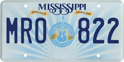 MS license plate MRO822