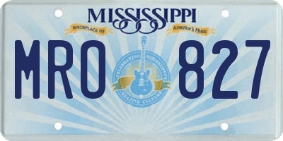 MS license plate MRO827