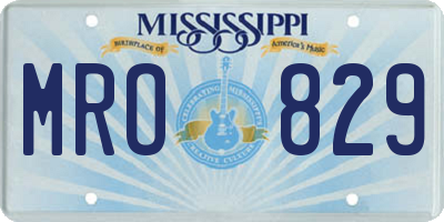 MS license plate MRO829