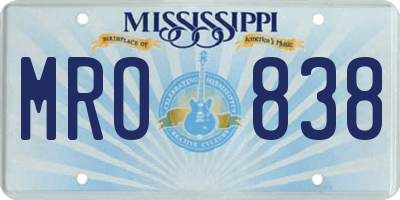 MS license plate MRO838