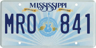 MS license plate MRO841