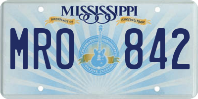 MS license plate MRO842