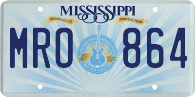 MS license plate MRO864